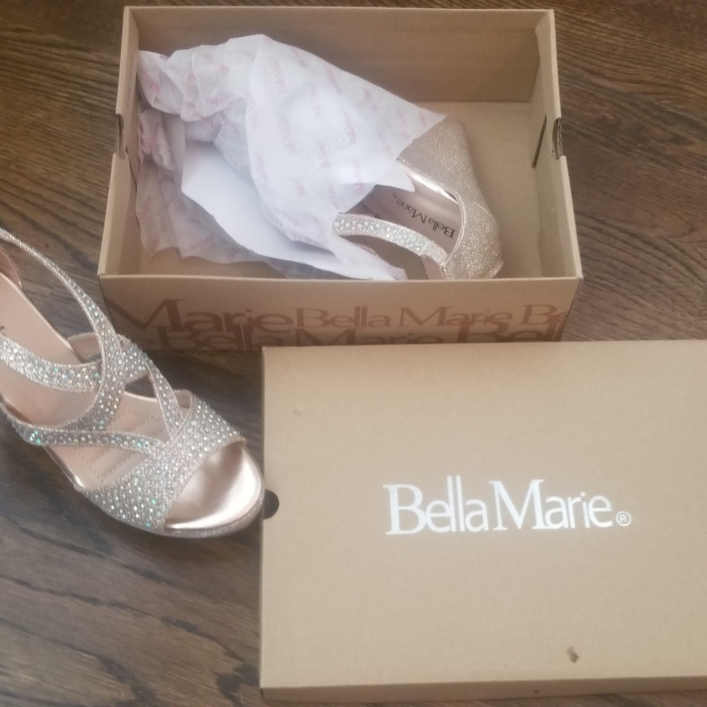Sparkly brand new wedge special occasion shoes